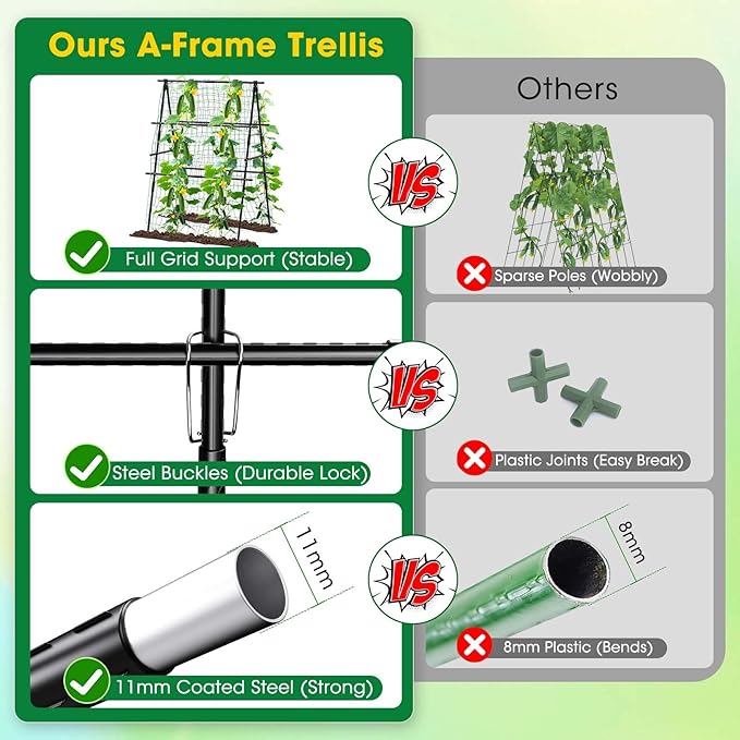 Cucumber Trellis, Metal Garden Trellis - Image 4