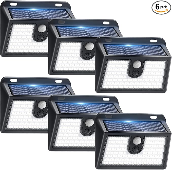 Solar Motion Sensor Outdoor Lights, Super Bright Solar Lights Outdoor Waterproof by Claoner
