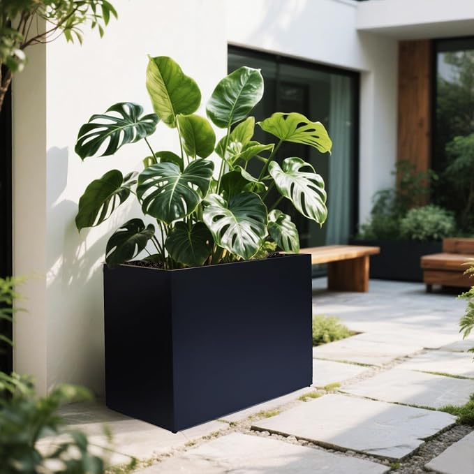 Metal Planter Box Rectangular Block - Image 5