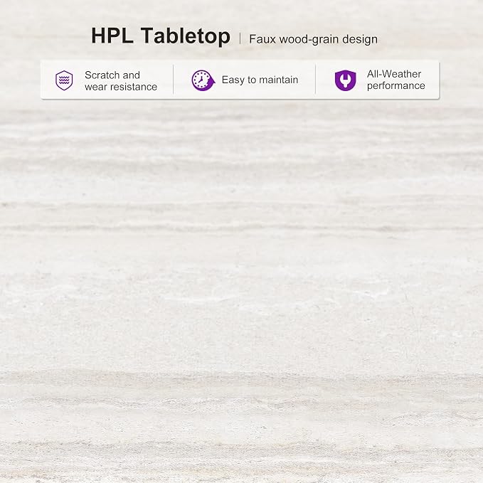 PURPLE LEAF 13 Pieces Outdoor Dining Set Patio Table and Chairs Set Aluminum - Image 6