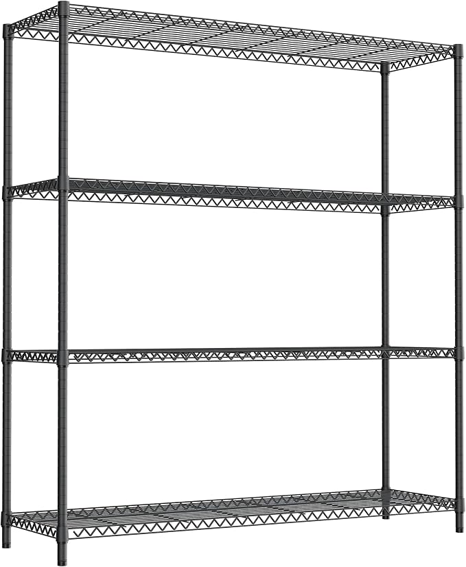 2400LBS 47.3" W Stand Shelf Wire Rust-Proof Outdoor Storage Shelving 4-Tier - Image 6