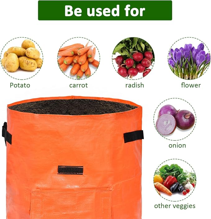 JJGoo Potato Grow Bags, 4 Pack 10 Gallon - Image 3