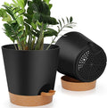 8-Inch Plant Pots, Self-Watering Planters by AFamilyofGardenLovers