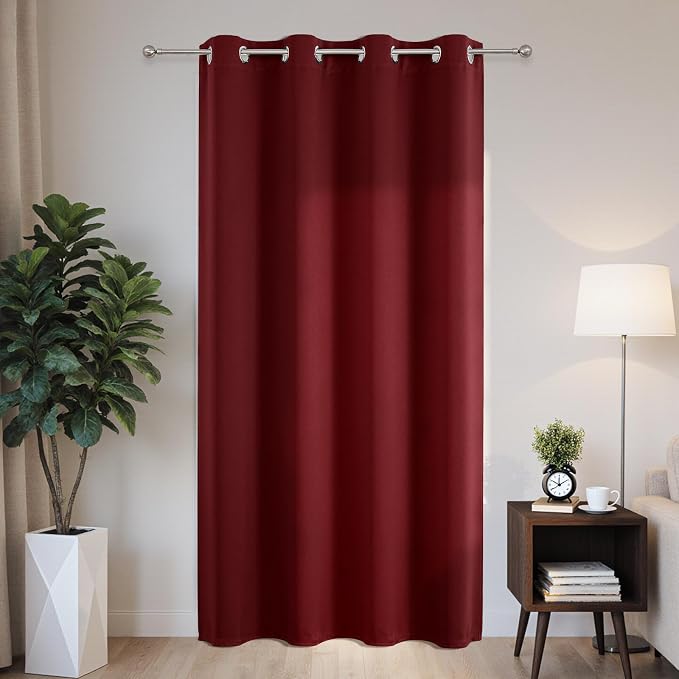 Joydeco Blackout Patio Sliding Door Curtains 72 Inches Long, Grommet Privacy by JOYDECO