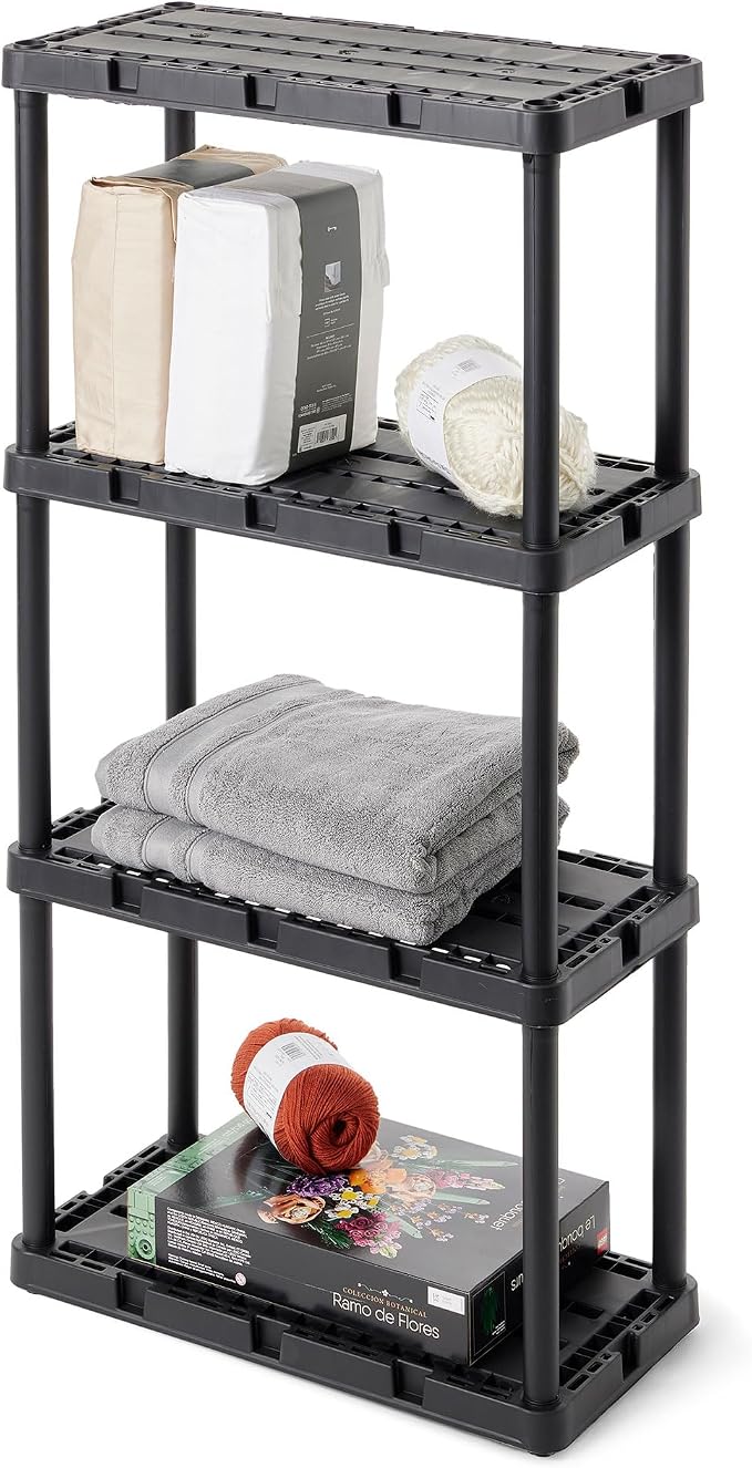 Gracious Living Light Duty Storage Shelves, Knect-A-Shelf 4-Shelf Ventilated - Image 9