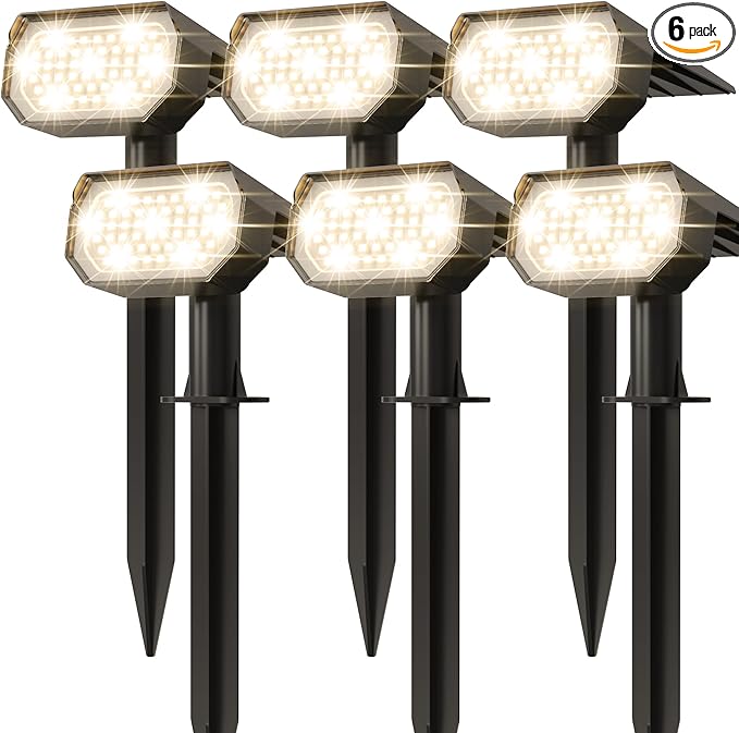 Ensenior Solar Spotlights Outdoor, 56 LEDs Brightness Adjustable 3000K LED by Ensenior