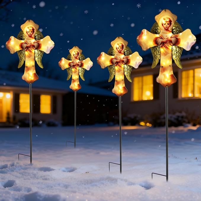 Solar Little Angel, Child Cross Garden Lights - Image 6