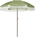 AMMSUN 7ft Patio Umbrella with Fringe Outdoor Tassel Umbrella UPF50+ Premium by AMMSUN