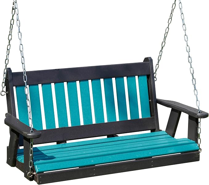 Poly Lumber Wood 4FT Mission Porch Swing Amish Craftsmandship Made in USA HDPE by Unknown