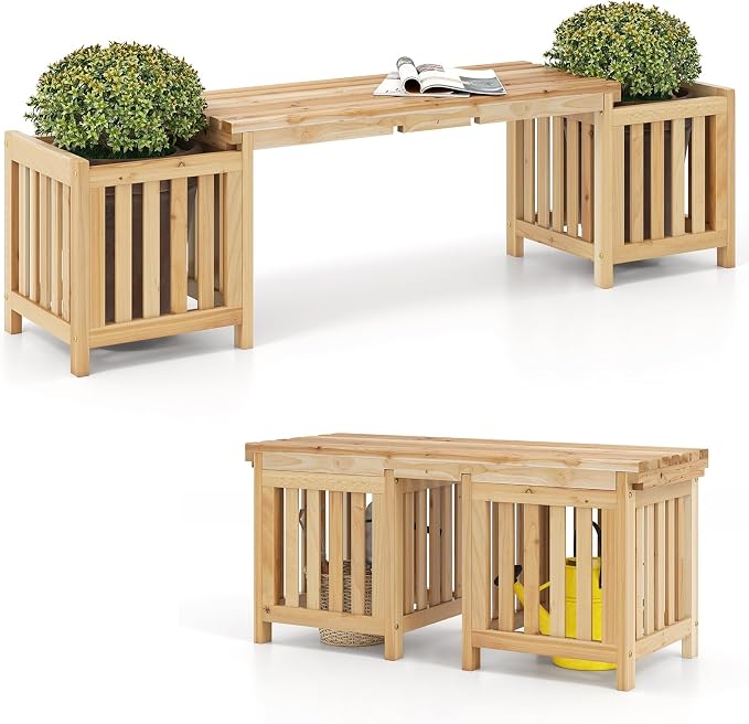 Giantex 2-in-1 Outdoor Bench by Giantex
