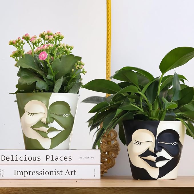 GUGUGO Abstract Rainbow Head Planter, Graffiti Face Planters Pots - Image 7