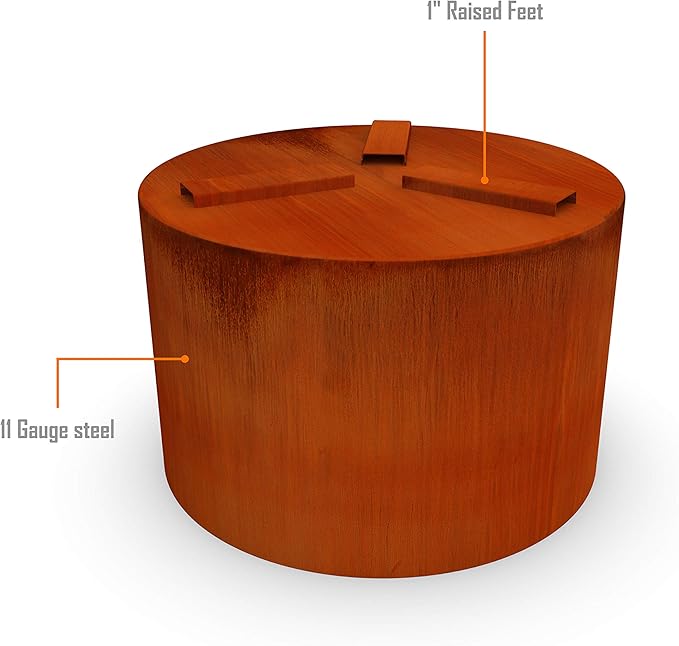 PLANTERCRAFT Corten Steel Metal Planter Box, Round Sizes, Modern Garden Steel - Image 3