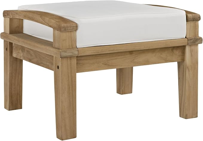 Modway EEI-1152-NAT-WHI-SET Marina Premium Grade A Teak Wood Outdoor Patio - Image 5