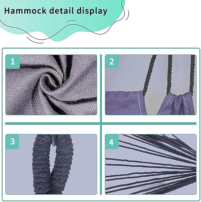 YUCAN Hammock Chair Stand with Hanging Swing Chair Included, Weather Resistant - Image 5