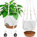 Hanging Planters for Indoor Outdoor Plants, 2 Pack Self Watering Hanging Pot by Vanslogreen