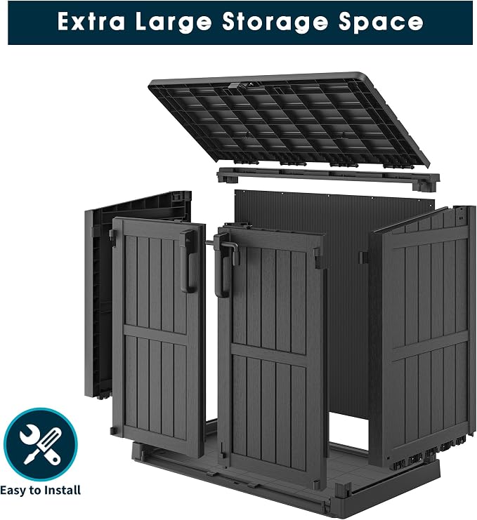 LHBcraft Outdoor Storage Cabinet 36 Cu Ft - Image 7