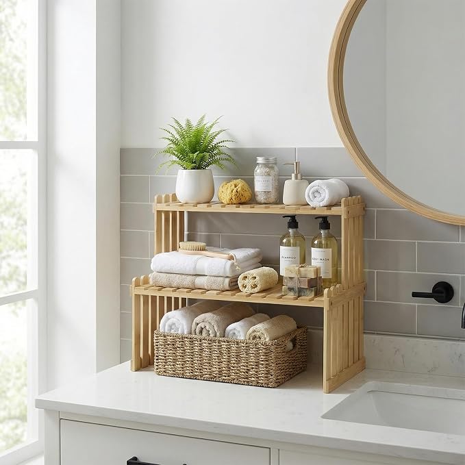 MyGift Natural Bamboo Indoor Plant Stand - Image 4