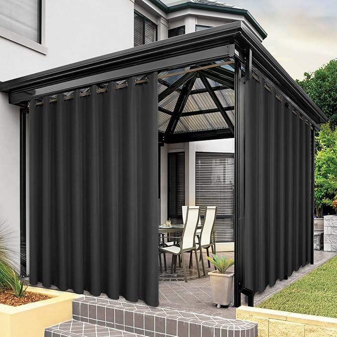 BONZER Wide Waterproof Outdoor Curtains by Bonzer