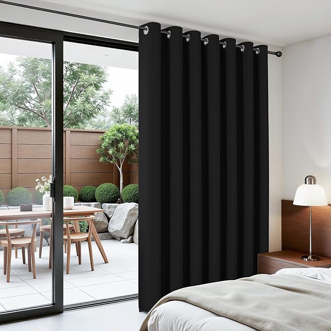 Joydeco Blackout Patio Sliding Door Curtains 90 Inches Long, Grommet Privacy - Image 5