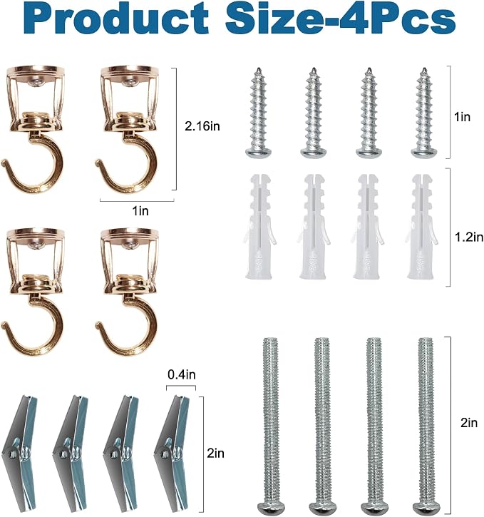 ONIKK Ceiling Hooks for Hanging Plants, Heavy Duty Metal Plant Hooks, Screw in - Image 7
