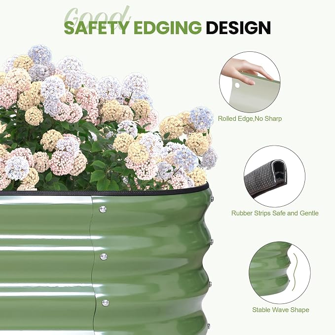 2Pcs 3-in-1 Adjustable Raised Garden Bed Kit | Galvanized Planter Boxes - Image 4