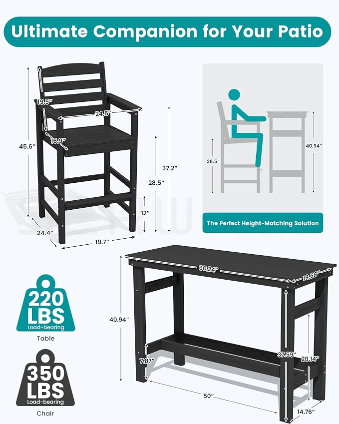SERWALL Outdoor Bar Set - Image 4