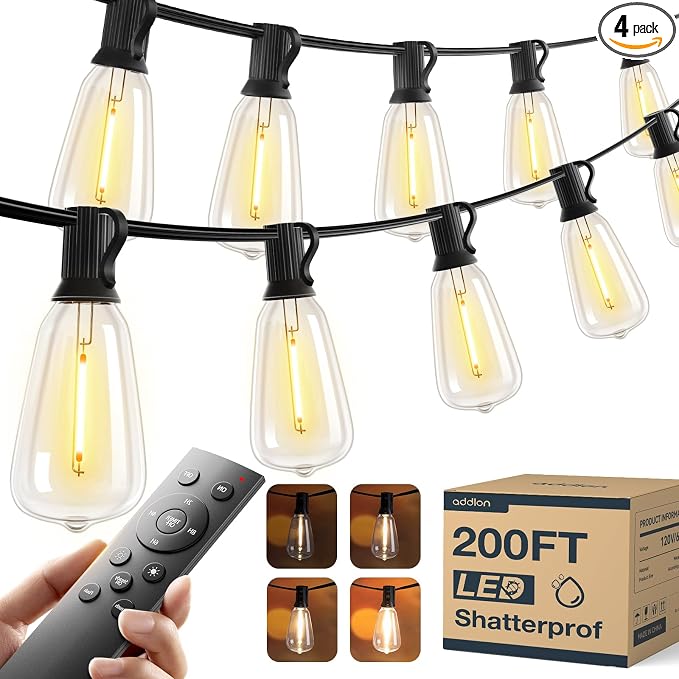 addlon 200FT LED Outdoor Lights Waterproof Patio Lights by addlon