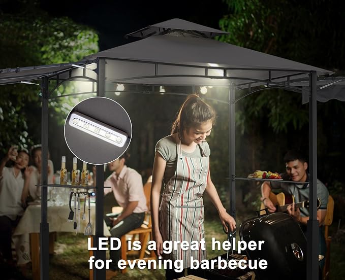 ABCCANOPY Grill Gazebo with 2 Side Awnings - Image 7