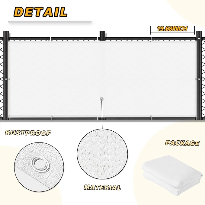 LOVE STORY Balcony Privacy Screen, 2.5'x5' Deck Shield Screen Fence Cover - Image 5