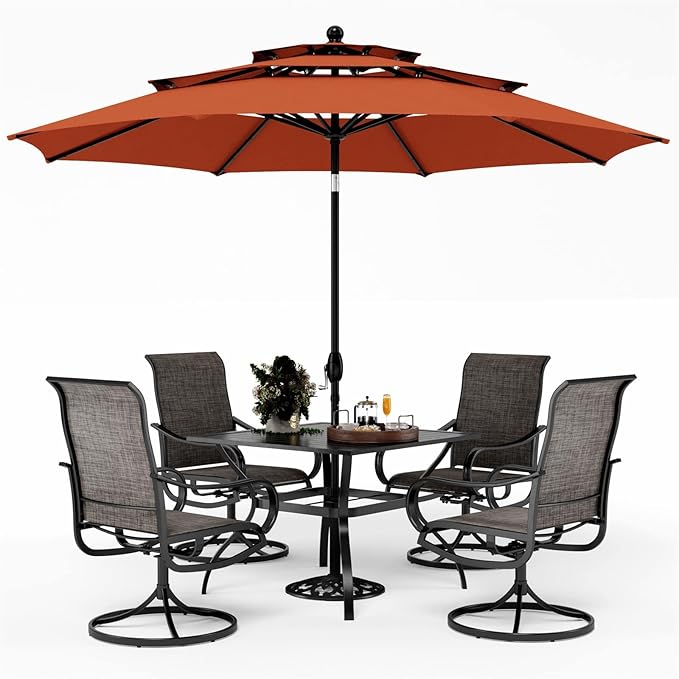 PHI VILLA Patio Table and Chairs Dining Set by PHIVILLAThepioneerofcomfortablehouseholdsupplies