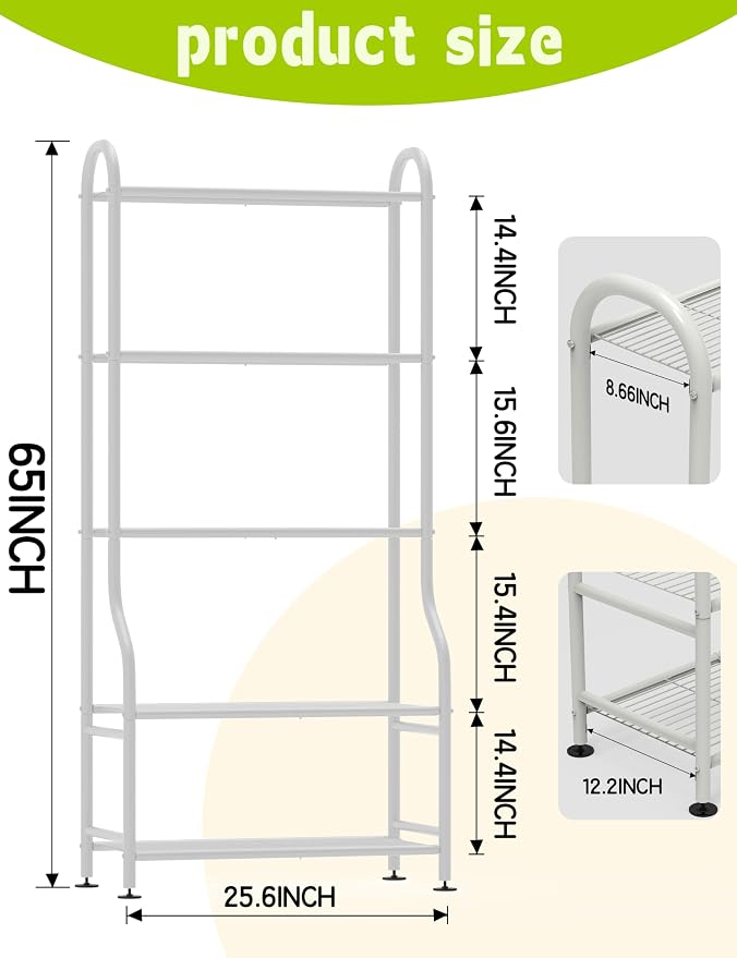 5-Tier Metal Plant Stand Indoor Outdoor, Waterproof Flower Stand - Image 4