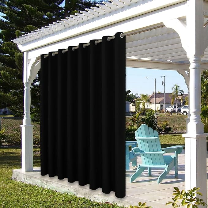 BONZER Outdoor Curtains for Patio Waterproof Thick Privacy Wide Grommet Light - Image 7