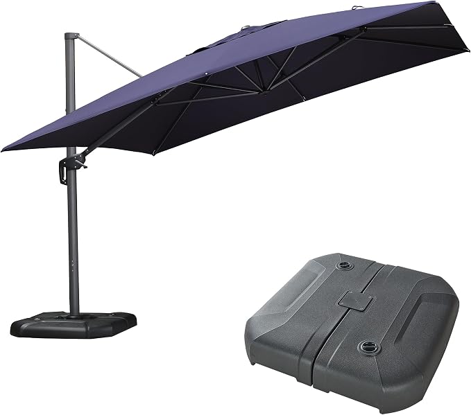 PURPLE LEAF 11.5' X 11.5' Telescopic Patio Umbrella by PURPLELEAF
