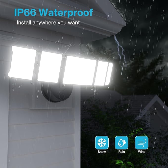 Olafus 130W Flood Light Outdoor, Switch Controlled 13000LM LED Security Light - Image 8