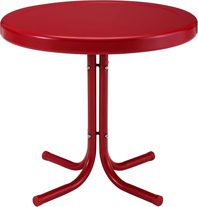 Crosley Furniture Griffith Weather Resistant Retro Metal Outdoor Side Table by CrosleyFurniture