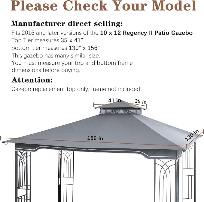 SCOCANOPY Replacement Gazebo Canopy - Image 3
