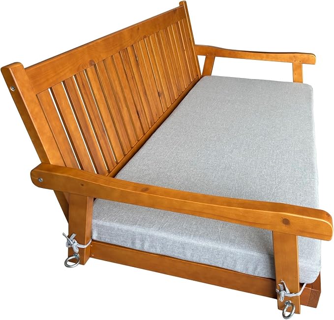 6 FT Wooden Porch Swing Bed - Image 9