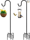84" Shepherds Hooks for Outdoor, Heavy Duty Garden Bird Feeder Pole Hanging by Anideer