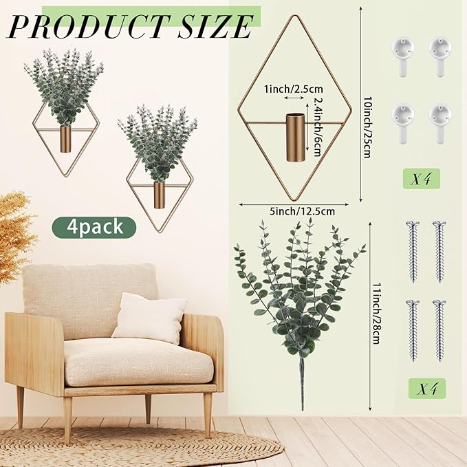 Jexine 4 Pcs Hanging Planters - Image 2