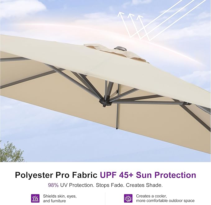 PURPLE LEAF 9'×9' Patio Umbrella - Image 6