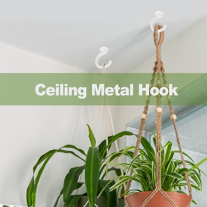 6pcs Ceiling Hooks for Hanging Plants, Hanging Hanging Lights Metal Small Hooks - Image 7