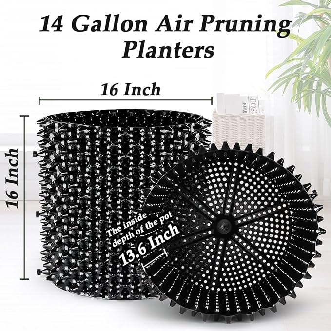 Air Pruning Containers, 14 Gallon Air Pruning Planters, Plastic Pots - Image 4