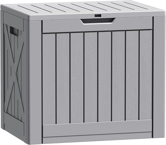 Flamaker Resin Deck Box 40 Gallon Waterproof Outdoor Indoor Storage Box by Flamaker