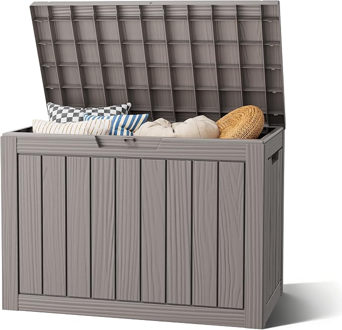Outdoor Storage Box, Resin Deck Boxes Indoor and outdoor, Waterproof Storage by NBYSGO