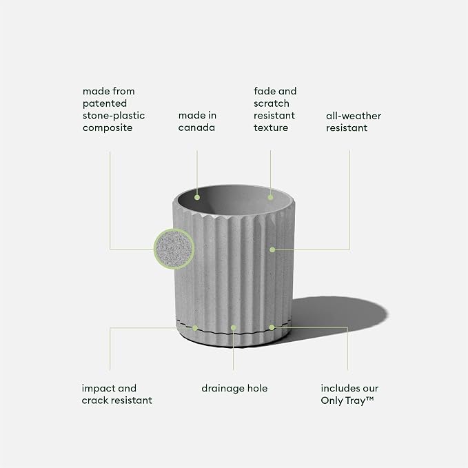 Veradek Demi Series Demi 6" Planter w/Tray - Image 2