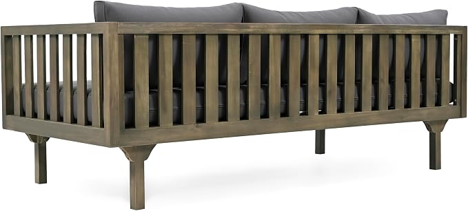 Christopher Knight Home Claremont Outdoor 3 Seater Acacia Wood Daybed - Image 8