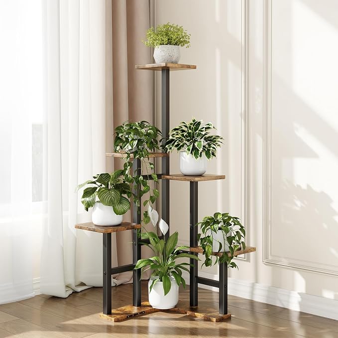 Corner Plant Stand Indoor, 6 Tiered Corner Plant Shelf Flower Stand - Image 7