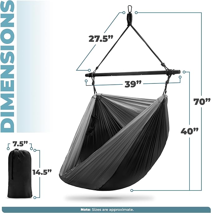 Sorbus Hanging Hammock Chair - Image 4