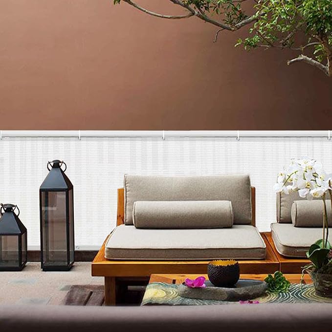 LOVE STORY Balcony Privacy Screen, 2.5'x8' Deck Shield Screen Fence Cover - Image 2