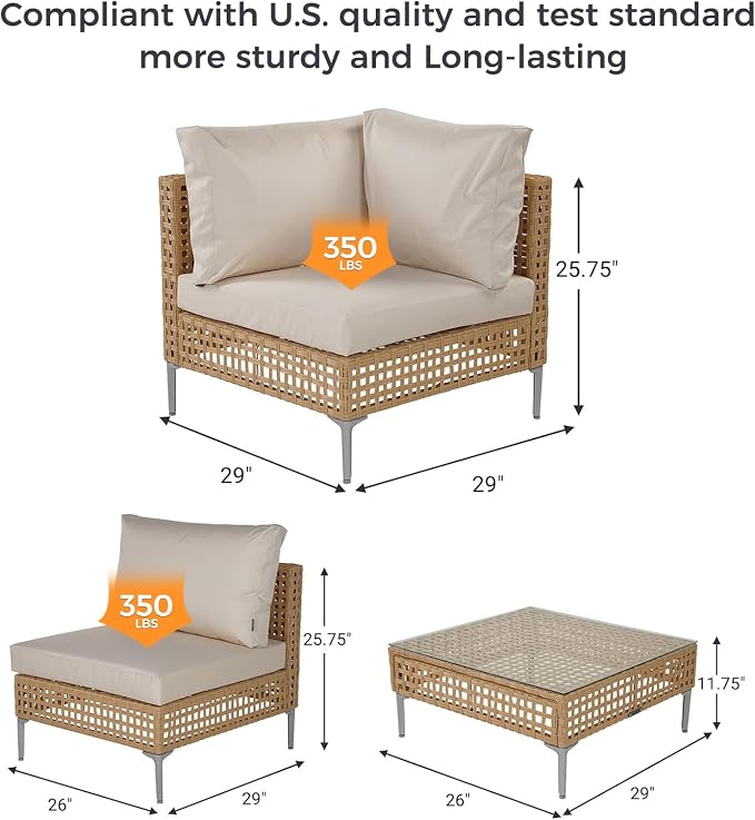 Grand patio 9-Piece Wicker Patio Furniture Set - Image 6